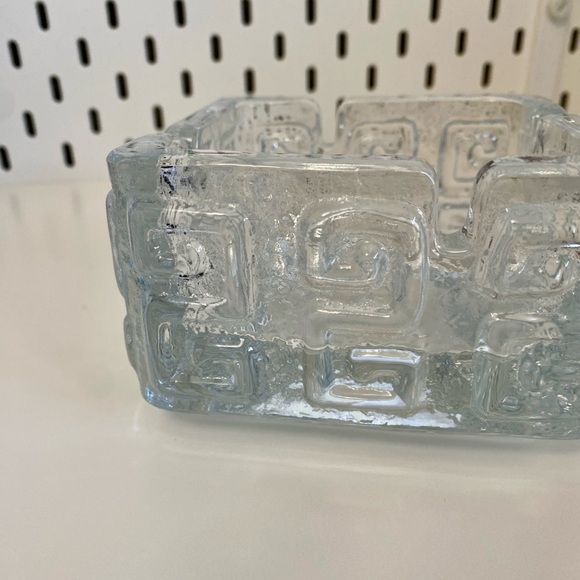 Riihimaen Lasi Riihimaki Ash Tray MCM Desk Decor Finnish Glass - Picture 2 of 7